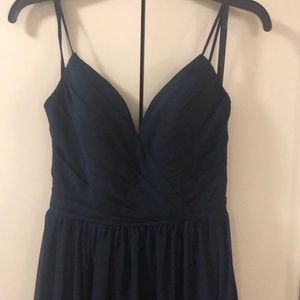 Navy blue Hayley Paige floor length dress